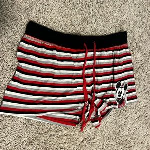 Mickey Mouse stripped pj shorts